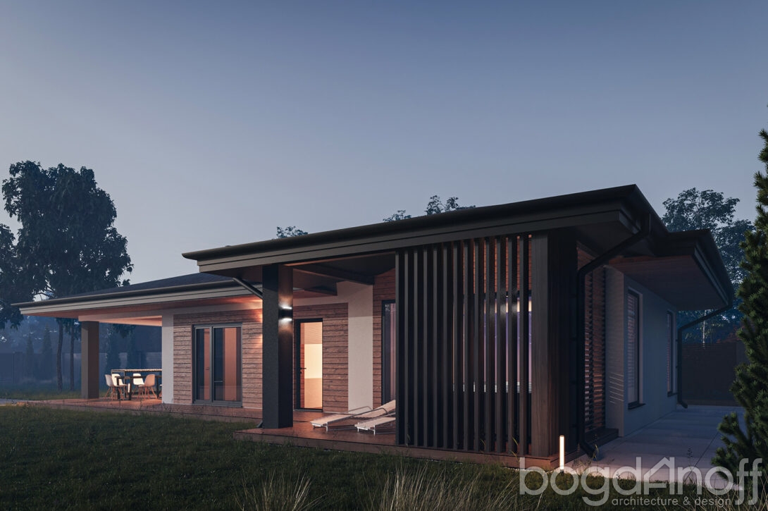 Отделка стен и пола в бане вагонкой из светлой липы и плиткой под камень