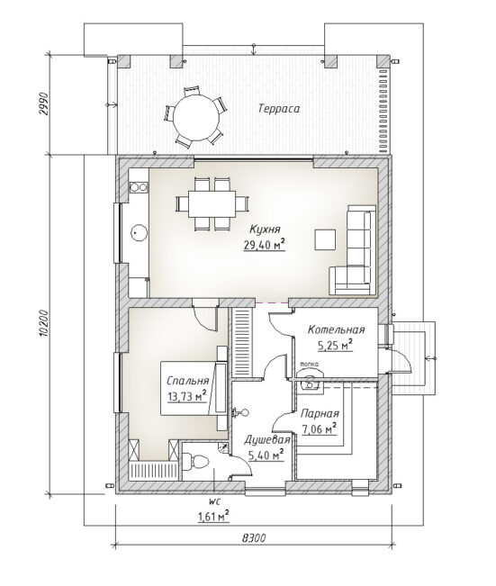 планировка гостевого дома